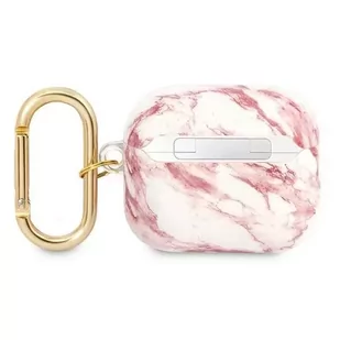 Guess GUA3HCHMAP AirPods 3 cover różowy/pink Marble Strap Collection - Akcesoria do słuchawek - miniaturka - grafika 2