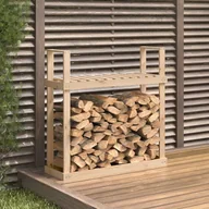 Akcesoria kominkowe - vidaXL Stojak na drewno, 110x35x108,5 cm, lite drewno sosnowe - miniaturka - grafika 1