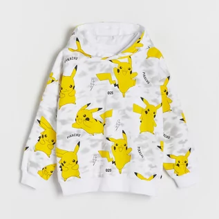 Bluzy dla chłopców - Reserved - Bluza oversize Pokémon - Biały - grafika 1