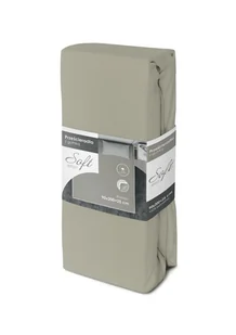 Prześcieradło jersey z gumką soft 90x200 beżowe na materac 25 cm - Prześcieradła - miniaturka - grafika 1