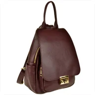 Torebki damskie - Plecak skórzany włoski bordowy Borse in Pelle - miniaturka - grafika 1