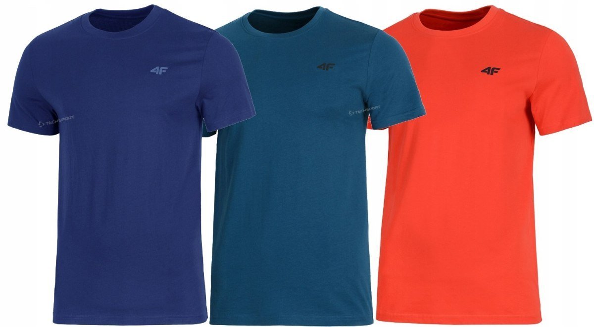 4F ZESTAW 3szt. 3-PAK MÄSKA KOSZULKA T-SHIRT 100% BAWEĹNA / rozm M