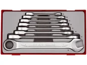 Zestawy narzędziowe - Zestaw kluczy płasko - oczkowych z grzechotką 8 szt. TENGTOOLS TT6508RS (166720102) - miniaturka - grafika 1