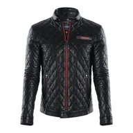 Kurtki męskie - Kurtka męska skórzana Giorgio di Mare czarna pikowana-3XL - miniaturka - grafika 1