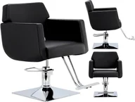 Fotele fryzjerskie - Fotel fryzjerski Chloe Black hydrauliczny obrotowy podnóżek do salonu fryzjerskiego krzesło fryzjerskie - miniaturka - grafika 1