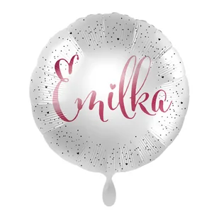 Balon imienny foliowy Emilka okrągły pakowany 43 cm - Balony i akcesoria - miniaturka - grafika 1