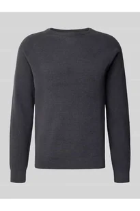 Sweter z dzianiny z okrągłym dekoltem model DANTE - Blend - Swetry męskie - miniaturka - grafika 1