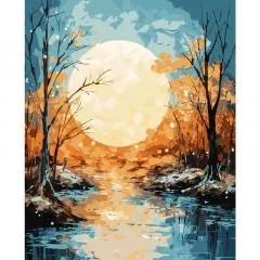Malowanie po numerach 40x50cm Księżyc - Malowanie po numerach - miniaturka - grafika 1