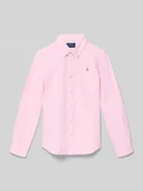 Bluzki dla dziewczynek - Bluzka koszulowa o kroju regular fit z czystej bawełny model ‘TRINETTEOX-SHIRTS-BUTTON’ - miniaturka - grafika 1