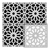 Szablony malarskie - Nakleo szablon malarski // płytki - kafelki // VILAR - 33x33cm - miniaturka - grafika 1