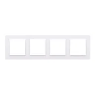 Klawisze i ramki - Ramka poczwórna uniwersalna poziom i pion biała SIMON10 - miniaturka - grafika 1
