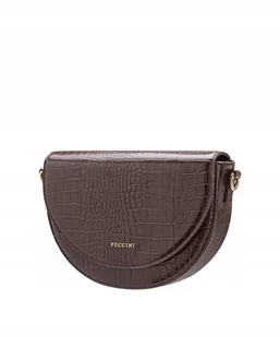 Torebka Damska Listonoszka Na Ramię Półksiężyc PUCCINI Brązowa BML033M-2D - Torebki damskie - miniaturka - grafika 1