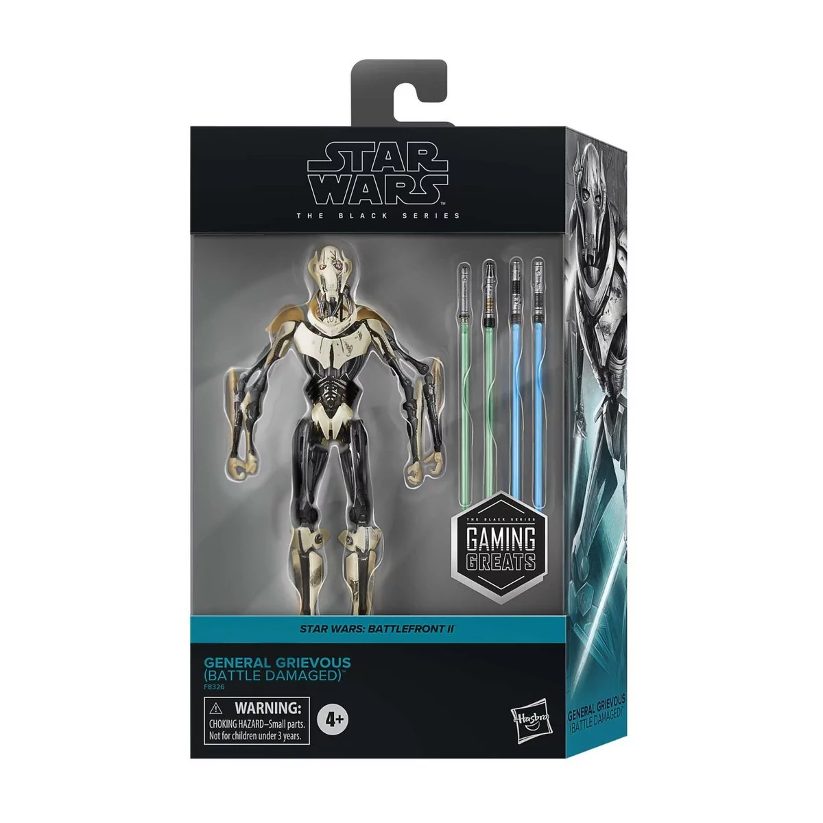 Hasbro F83265L2 Star Wars-General Grievous-figurka czarna seria 15 cm, wielokolorowy