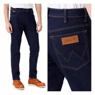 Spodnie męskie - Wrangler Texas Slim Męskie Spodnie Jeansowe Day Drifter W12SQ821U W35 L30 - miniaturka - grafika 1