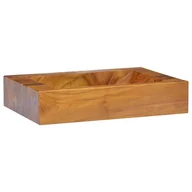 Umywalki - vidaXL Umywalka Umywalka z drewna tekowego 50x35x10 cm 326163 - miniaturka - grafika 1