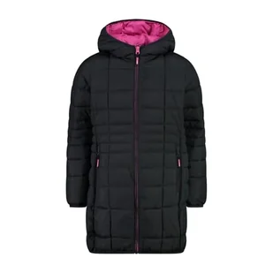 CMP - Dziewczęcy płaszcz nylonowy z mocnym kapturem, antracytowy, 164 - Płaszcze damskie - miniaturka - grafika 1