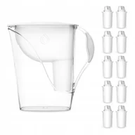 Dzbanki filtrujące - Zestaw dzbanek filtrujący Luna biały z 10 filtrami Classic - miniaturka - grafika 1