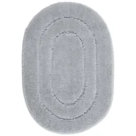 Dywaniki łazienkowe - Dywanik łazienkowy Soft 40x60 cm antypoślizgowy owalny szary - miniaturka - grafika 1