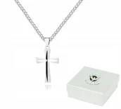 Biżuteria dla dzieci - CHRZEST ŚW. Srebrny łańcuszek 40 cm KRZYŻYK LK46X - miniaturka - grafika 1