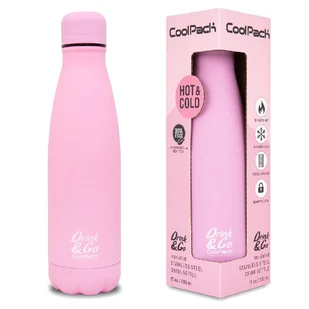 CoolPack Termos Drink&Go Bidon Metalowy Pastelowy Powder Pink 500 ml - Termosy - miniaturka - grafika 1