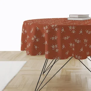 Obrus okrągły SUMMER wzór SM34 | drobne kwiatki na czerwonym tle średnica 120 cm - Obrusy i serwetki - miniaturka - grafika 1