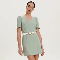 Sukienki - Reserved - Sukienka mini z paskiem - Turkusowy - miniaturka - grafika 1