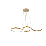 Lampy sufitowe - Lampa wisząca, skandynawski design, lampy sufitowe LED, złoty, ciepły biały - miniaturka - grafika 1