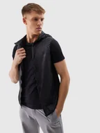 Kurtki i kamizelki sportowe męskie - 4F Bezrękawnik puchowy trekkingowy z wypełnieniem PrimaLoft Active męski - szary XXL - miniaturka - grafika 1