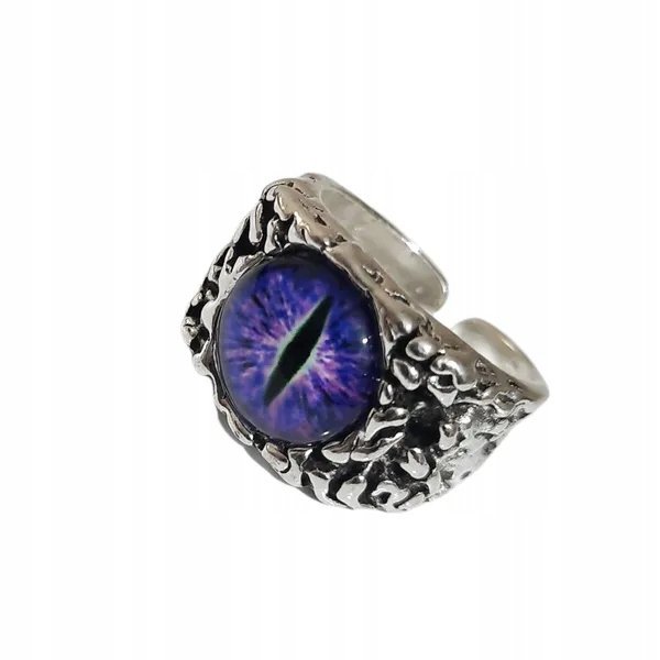 pierścień srebrny Oko Władca Pierścieni Sauron Goth Rock Punk Prezent