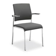 Fotele i krzesła biurowe - Krzesło konferencyjne WIRO, szary - miniaturka - grafika 1