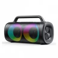 Głośniki przenośne - Bezprzewodowy głośnik Braders bluetooth 5.1 z kolorowym oświetleniem LED czarny 20W - miniaturka - grafika 1