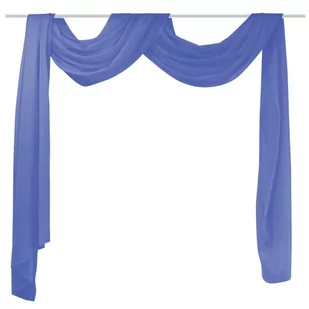 vidaXL Draperia z woalu, 140x600 cm, niebieska - Akcesoria do wystroju okien - miniaturka - grafika 1