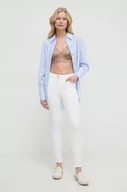 Spodnie damskie - Patrizia Pepe jeansy damskie kolor biały - miniaturka - grafika 1