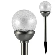 Lampy ogrodowe - Lampa solarna POLUX KULA SL2302S RGB satyna - miniaturka - grafika 1