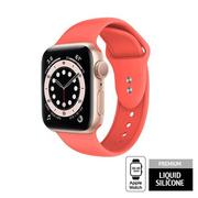 Akcesoria do smartwatchy - Apple Crong Liquid - Pasek do Watch 38/40mm (koralowy) - miniaturka - grafika 1