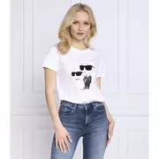 Koszulki i topy damskie - Karl Lagerfeld T-shirt ikonik 2.0 | Regular Fit - miniaturka - grafika 1