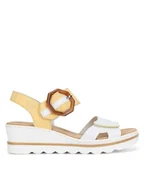 Sandały damskie - Rieker Sandały 67476-69 Biały - miniaturka - grafika 1