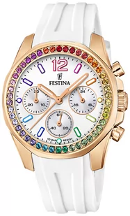 Zegarek Zegarek Festina F20611-2 Boyfriend Rainbow Chronograph - Zegarki damskie - miniaturka - grafika 1
