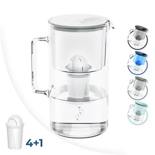 Zestaw: Dzbanek Filtrujący Wessper Aquaclassic Crystalline 2,5 L Biały + 4× Wkład Filtrujący Wessper Aquaclassic - Dzbanki filtrujące - miniaturka - grafika 1