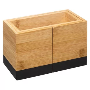 Organizer na sztućce regulowany rozmiar bambusowy czarny 18 x 10 x 12 cm 179697B - Akcesoria i części do zmywarek - miniaturka - grafika 1