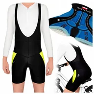 Spodenki rowerowe - Spodenki Rowerowe Męskie na Rower z Szelkami Wkładką Żelową Kolarskie 3XL - miniaturka - grafika 1
