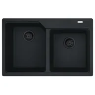 Zlewozmywaki - Franke Urban UBG 620-36-33 GSC Zlewozmywak granitowy dwukomorowy 78x50 cm czarny mat 114.0697.746 - miniaturka - grafika 1