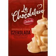 Ciasta i półprodukty do ciast - Delecta La Chocolatiere Czekolada dekoracyjna biała karmelowa 100 g - miniaturka - grafika 1