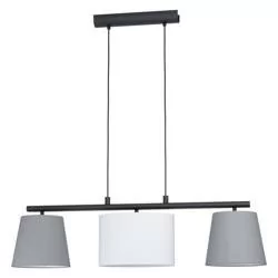 Eglo Almeida 1 98587 lampa wisząca zwis oprawa 3x25W E27 szara/biała - Lampy sufitowe - miniaturka - grafika 1
