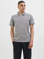 Koszulki męskie - Jack & Jones Koszulka polo "Jjpaulos" w kolorze szarym - miniaturka - grafika 1