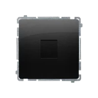 Inne akcesoria elektryczne - Kontakt Simon Zaślepka z mostkiem BASIC - czarny mat - miniaturka - grafika 1