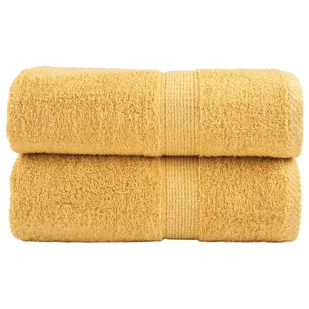 vidaXL Ręczniczki premium SOLUND, 2 szt., złote, 30x30 cm, 600 g/cm² - Ręczniki - miniaturka - grafika 1