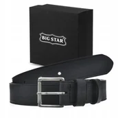 Paski - Pasek Do Spodni Skórzany Unisex Big Star Czarny Oo675004 +Etui 90/105Cm - miniaturka - grafika 1