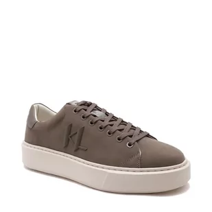 Karl Lagerfeld Skórzane trampki MAXI KUP MONOGRAM - Trampki męskie - miniaturka - grafika 1