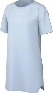 Nike Sportswear Essential DV7882-423, sukienka z krótkim rękawem, niebieska sukienka z krótkim rękawem, niebieska - Sukienki - miniaturka - grafika 1
